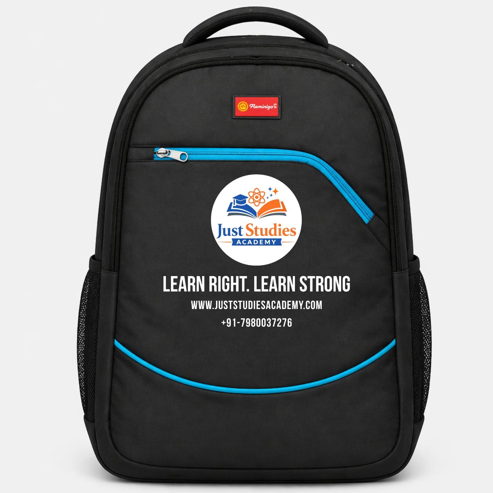 Just Studies Academy admission welcome bag